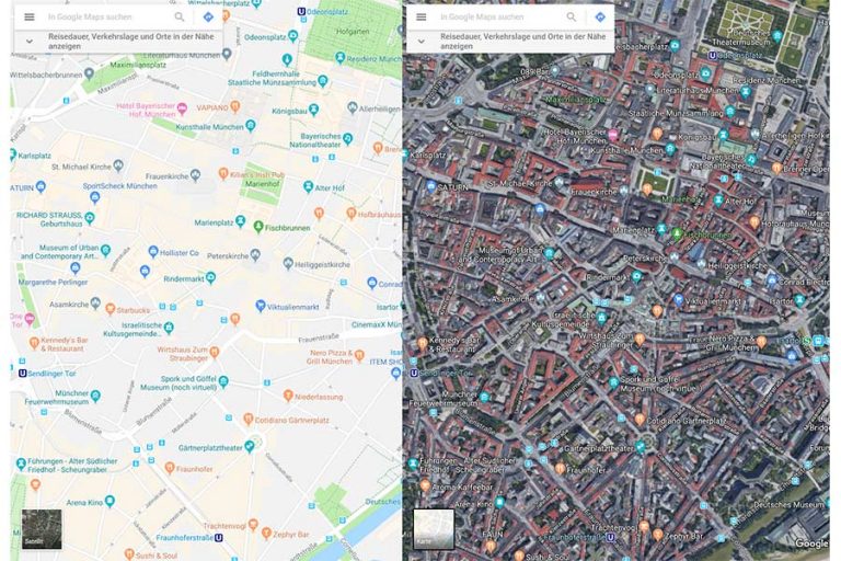 Google Maps: Karten- oder Satellitenansicht? | 111tipps.de