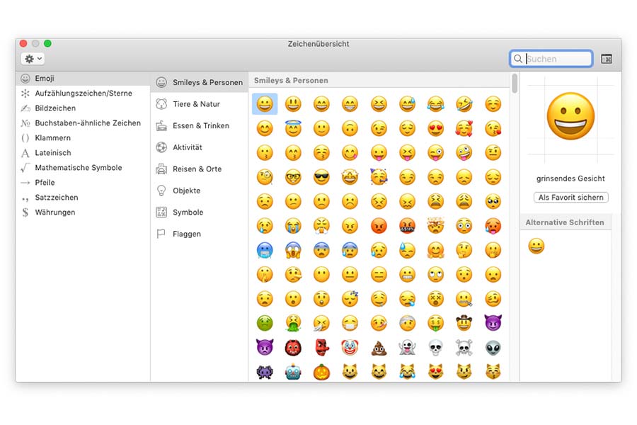 Mac Os Emojis Und Symbole In Mails Einfugen 111tipps De
